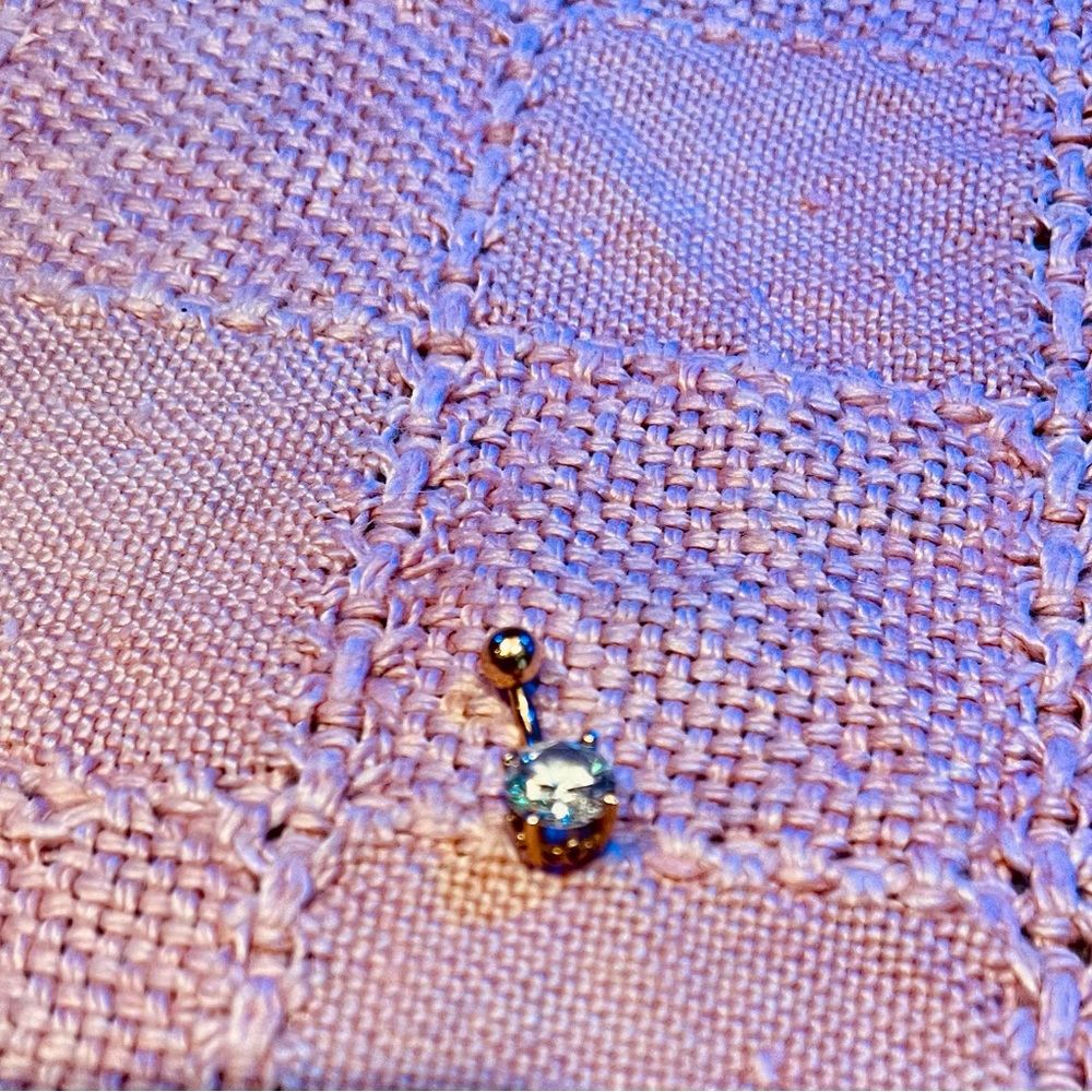 10k gold yellow gold belly ring